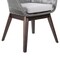 Armen Living Tutti Frutti Indoor Outdoor Dining Chair in Dark Eucalyptus Wood with Gray Rope and Gray Cushion LCTFSIGRY - alternate 3